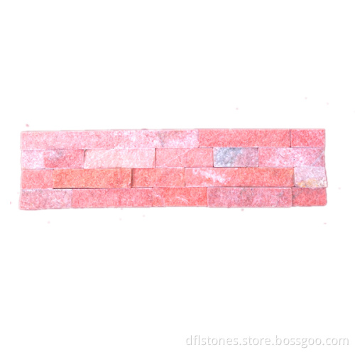 Pink Quarzite Natural Stacked Stone Cladding